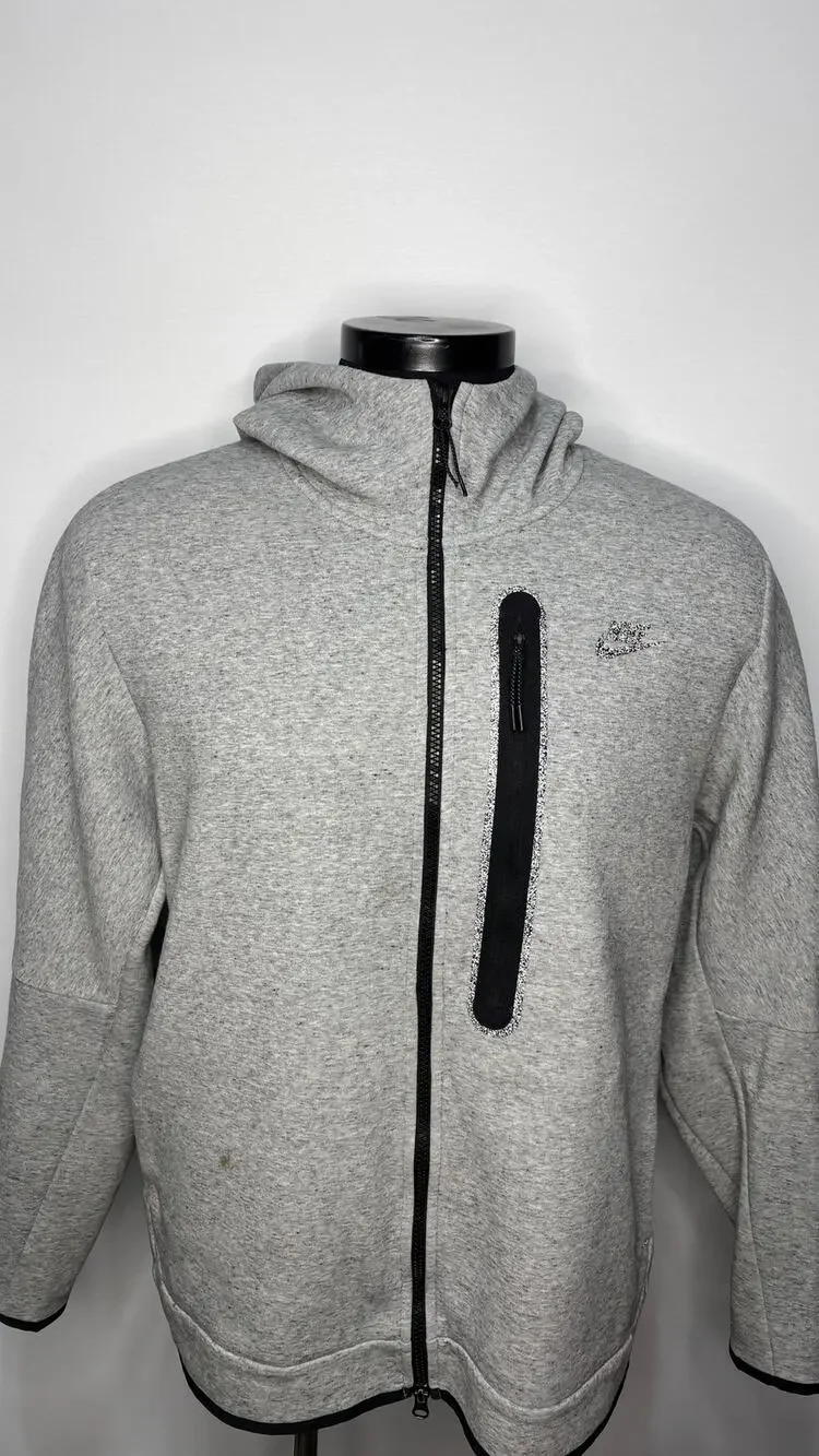 Nike Hoodie Tech Full Zip Fleece Jacket Vertical Zip Pocket LoungeMens XL